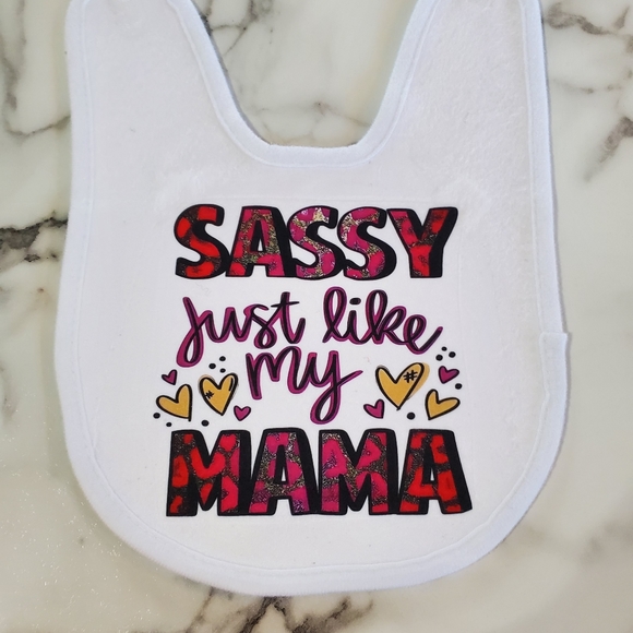 SASSY just like my MAMA Funny Baby Bib - Picture 10 of 10